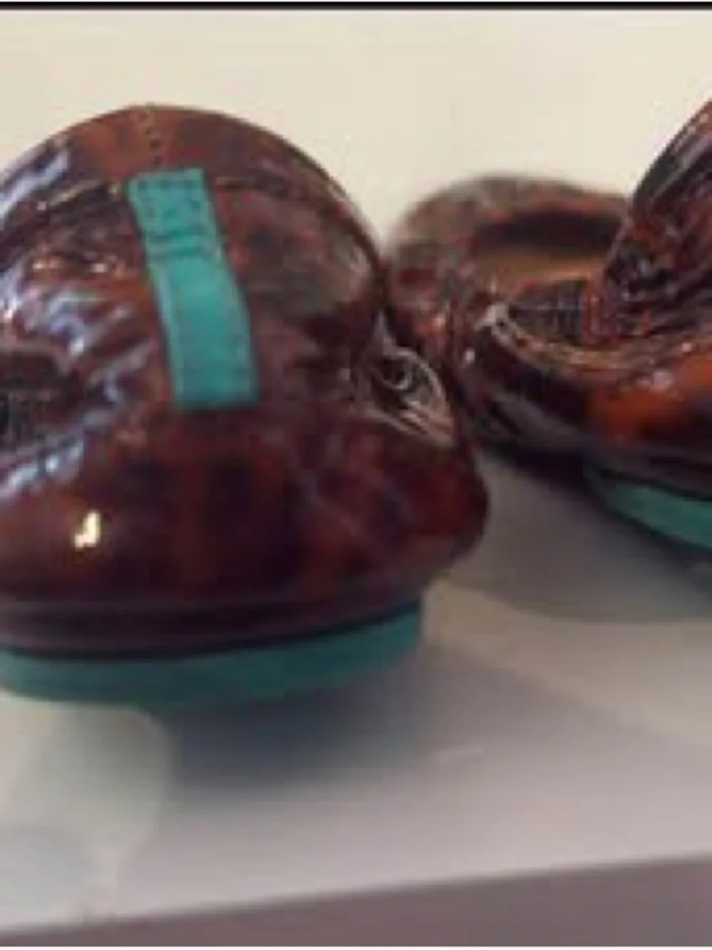 Women's Tortoiseshell Ballet Flats (Tieks) with Teal Sole. Sz 5
